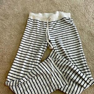 Navy & cream stripped J Crew PJ pants